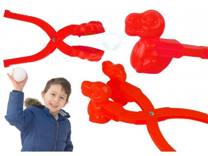 Snehový strojček na výrobu gulí Dinosaurus červený