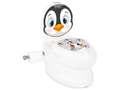Interaktívny nočník pinguin, biely, pre deti