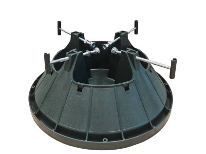 Stojan na vianočný stromček, pevný veľký až pre stromčeky do 2.2 m, zelená podstava