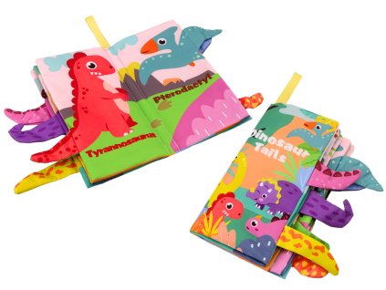 Farebná mäkká knižočka šuštiace zvieratká a dinosaury