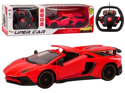 211978 dalkove ovladane sportovni auto rc 1 12 s oteviracimi dvermi cervene