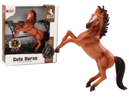 211576 figurka hnedeho kone stojici kun staj farma roztomily kun
