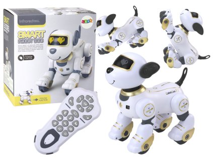 Interaktívny robotický psík na diaľkové ovládanie tancuje a plní príkazy zlatý