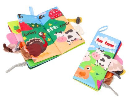 Mäkká vzdelávacia šuštiaca knižka Domáce zvieratká