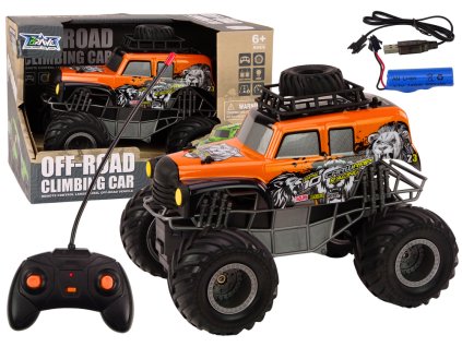 211144 rc auto na dalkove ovladani terenni 1 16 oranzove