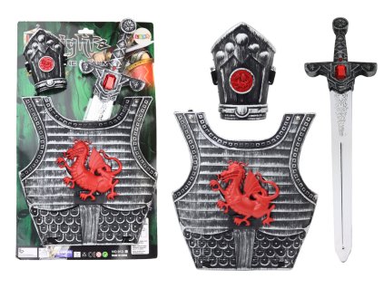 Samurajský rytiersky kostým – sada zbroje, meč, chránič zápästia