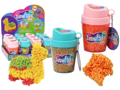 Squishy guličky z polystyrénu v tégliku oranžová