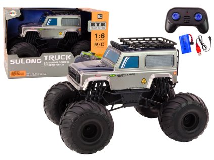 Veľké terénne SUV na diaľkové ovládanie 2.4G RC 1:6 sivé