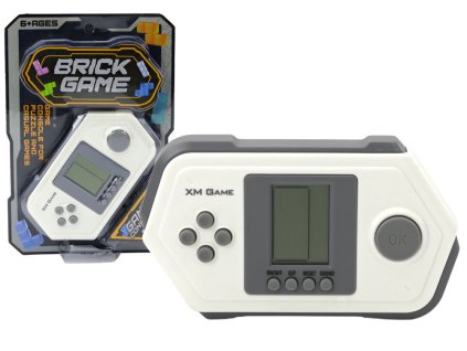 Elektronická herná konzola Tetris Brick Game šedo-biela