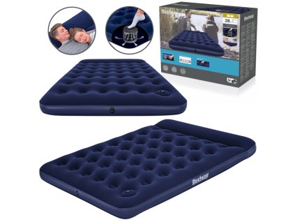 217657 bestway nafukovaci matrace air mattress queen s vestavenou pumpou 203x152
