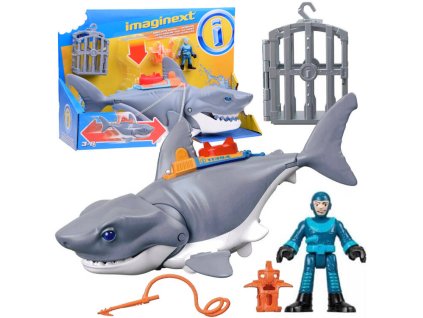 218167 mattel imaginext mega mechanicky zraloci utok s pohyblivou tlamou