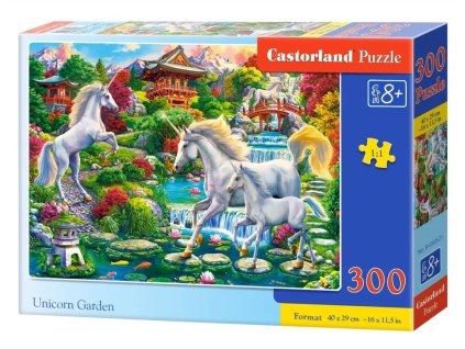 217729 puzzle 300 dilku jednorozci zahrada jednorozci
