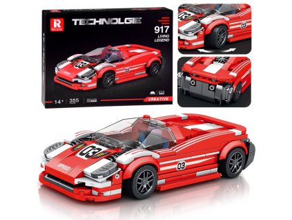 216838 sportovni cervene auto 917 technicka stavebnice 355 dilu