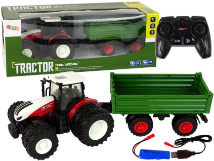 219835 traktor s privesem na dalkove ovladani 1 24