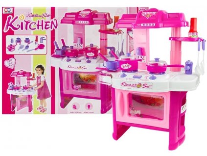 Kuchynka s rúrou a príslušenstvom ružová