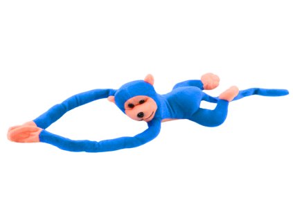 Plyšová opička so zvukovými efektmi 60 cm modrá