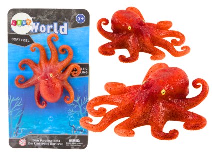 Gumová figúrka chobotnice oranžová