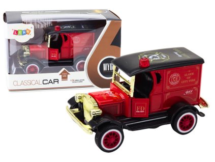 Hasičské auto s trecím pohonom 1:36 červené