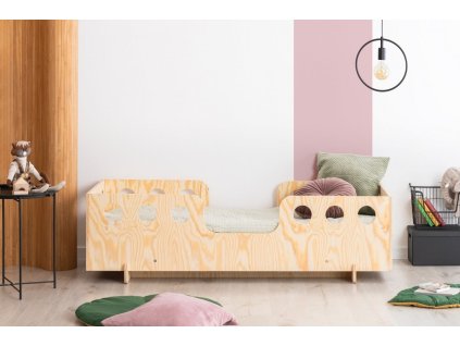 KIKI 15 Detská drevená posteľ ADEKO (Rozměry 70 x 140 cm)