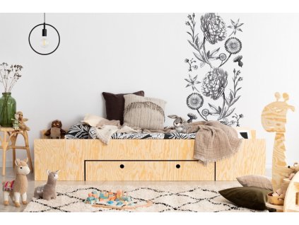 MLC Detská drevená posteľ ADEKO (Rozměry 70 x 140 cm)