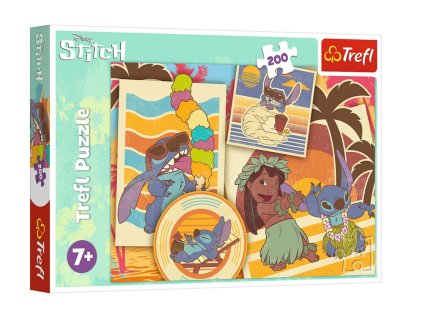 Puzzle Hudobný svet Lilo a Stitch 200 dielikov Trefl