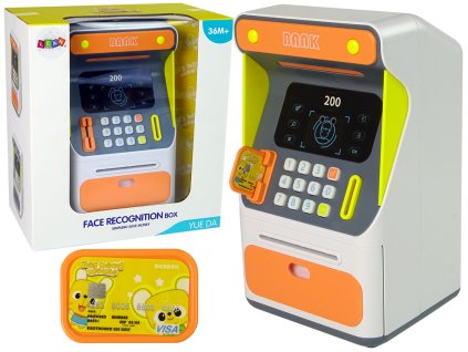 223923 pokladnicka bankomat s rozpoznavanim obliceje a pin kodem oranzova