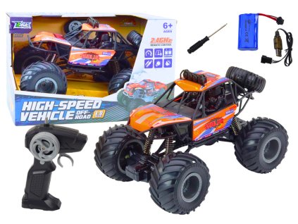 Terénne auto na diaľkové ovládanie R/C 1:8 oranžové