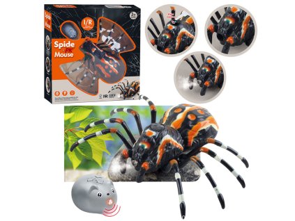 Pavúk tarantula na diaľkové ovládanie infračervené I/R čierny