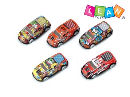 Sada kovových autíčok s pohonom farebná 15 kusov