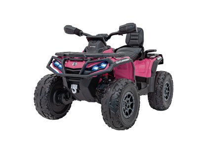 quad can am outlander atv z pilotem rozowy