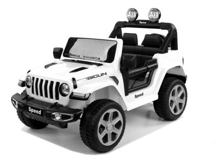 Elektrické autíčko SPEED 4x4 biele | 180W | EVA | LED | 2,4 Ghz | ECO koža | 12V7Ah