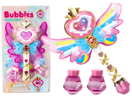 Bublifuk čarovná palička s krídlami so svetlami a zvukmi