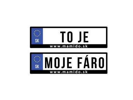 Mamido vlastna spz