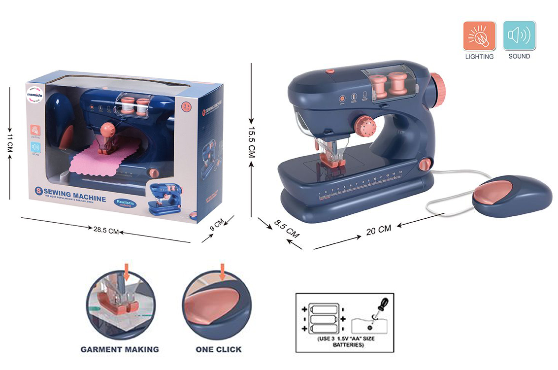 Mamido Mamido Detský šijací stroj na batérie so svetlom a zvukom