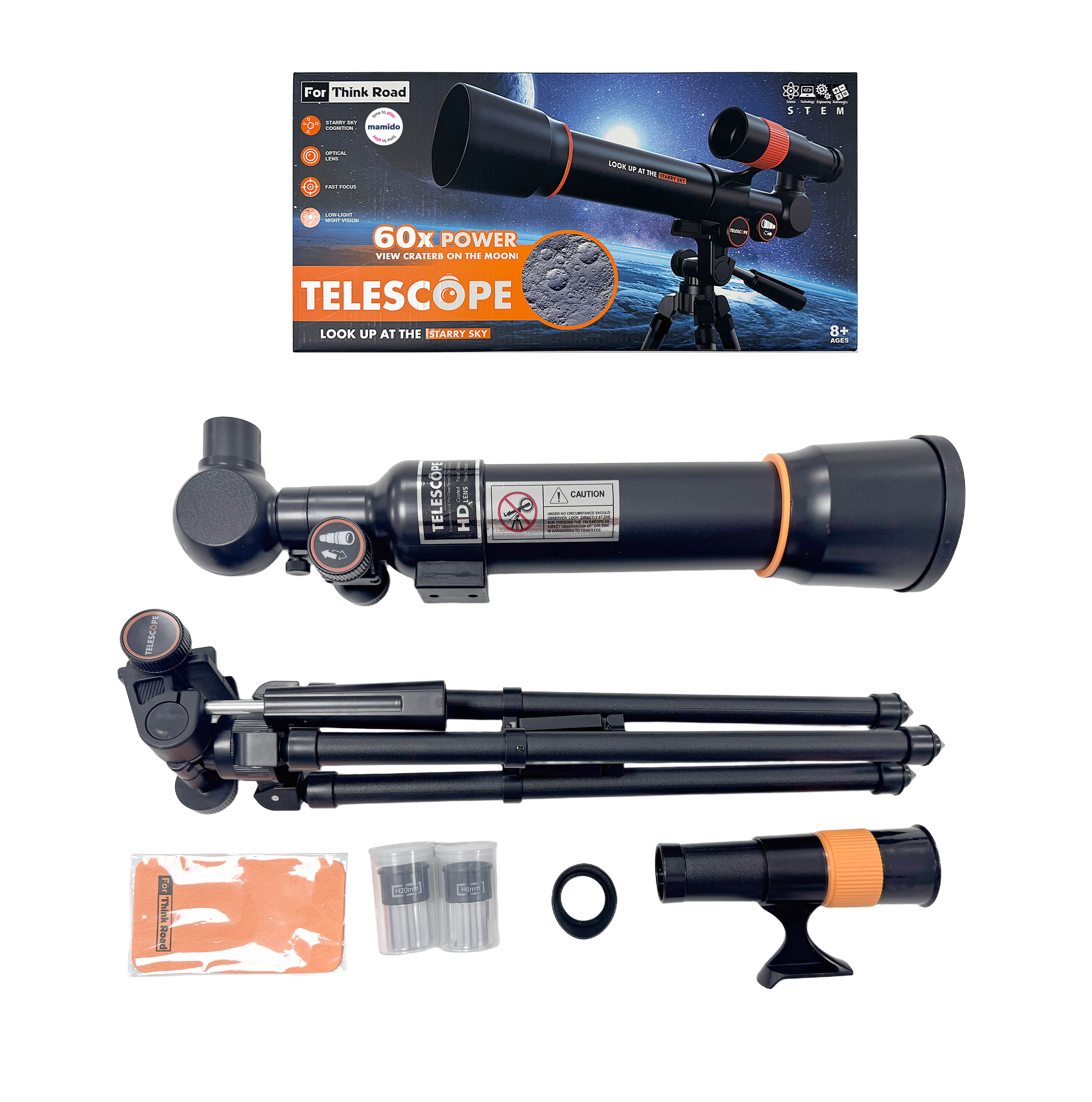 Mamido Mamido Detský ďalekohľad so statívom a 60-násobným priblížením