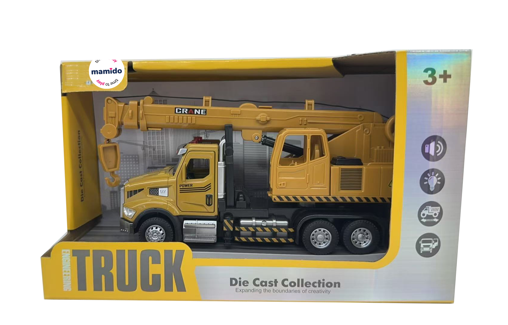 Mamido Mamido Veľký kovový cestný valec so zvukmi a svetlami MT1558