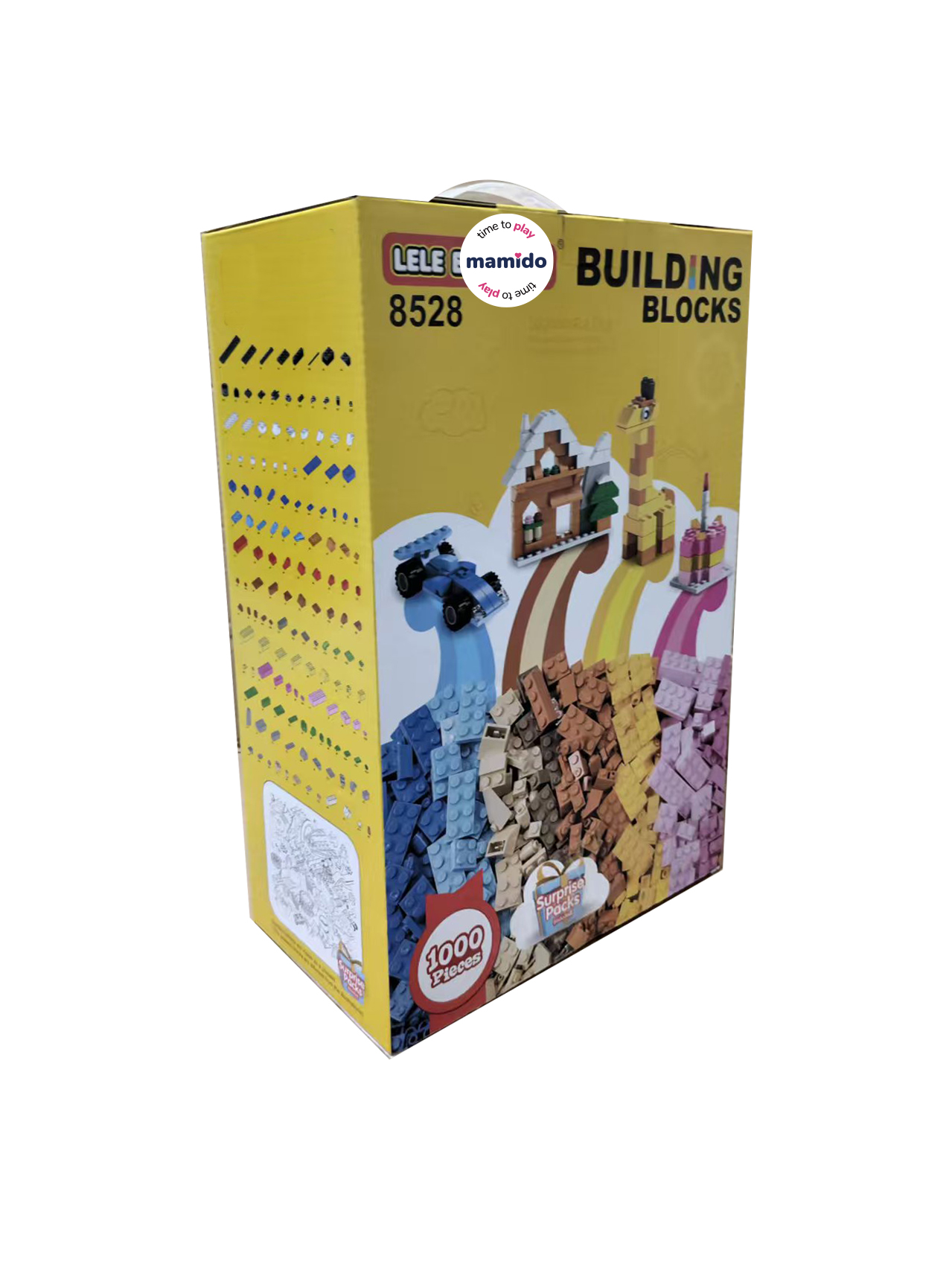 Mamido Mamido Stavebnica kocky - kreatívna sada XXL 1000 dielikov MT1129