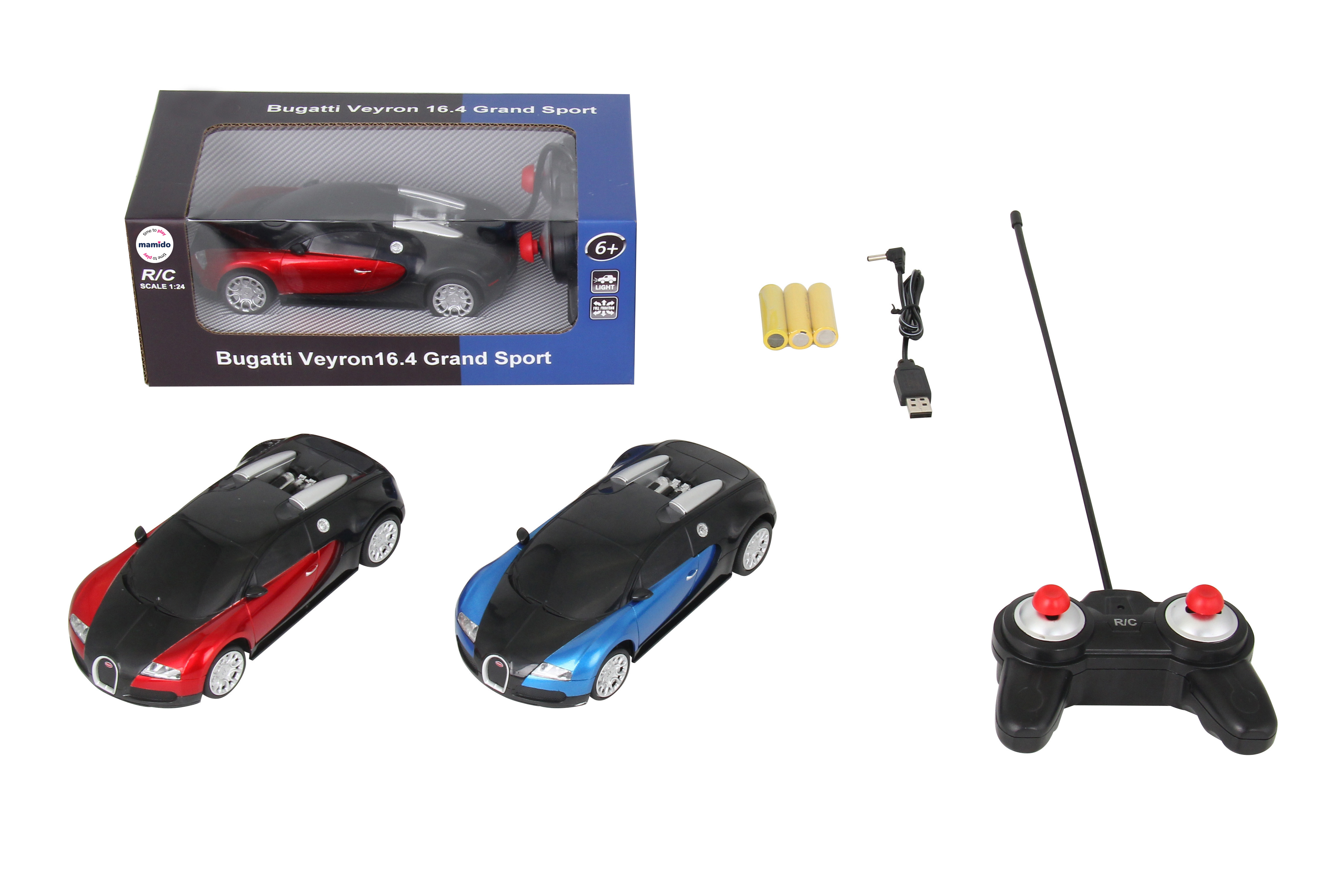 Mamido Mamido Auto na diaľkové ovládanie Bugatti Veyron 16.4 Grand Sport RC 1:24 modré