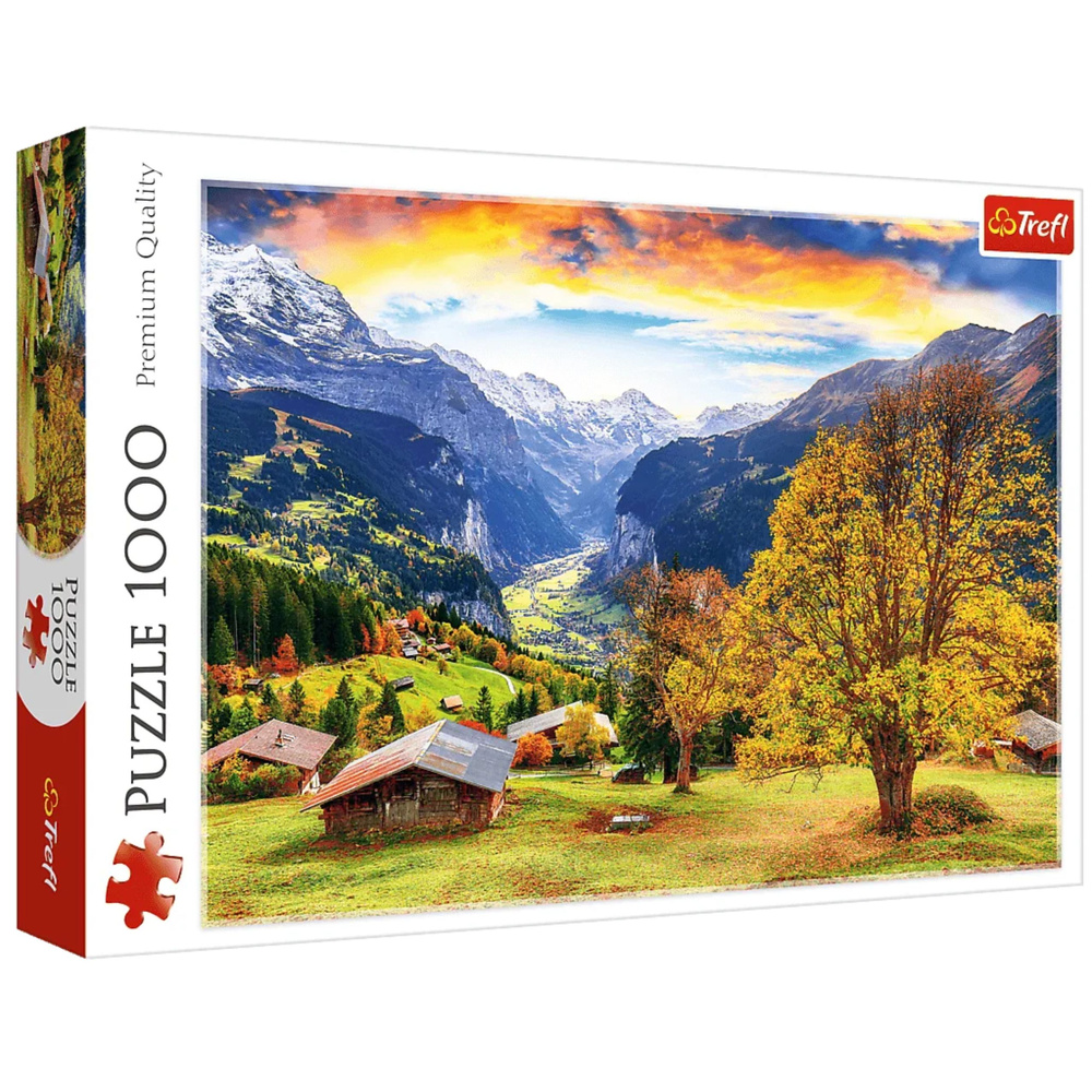 mamido Puzzle malebná alpská dedinka 1000 dielikov Trefl