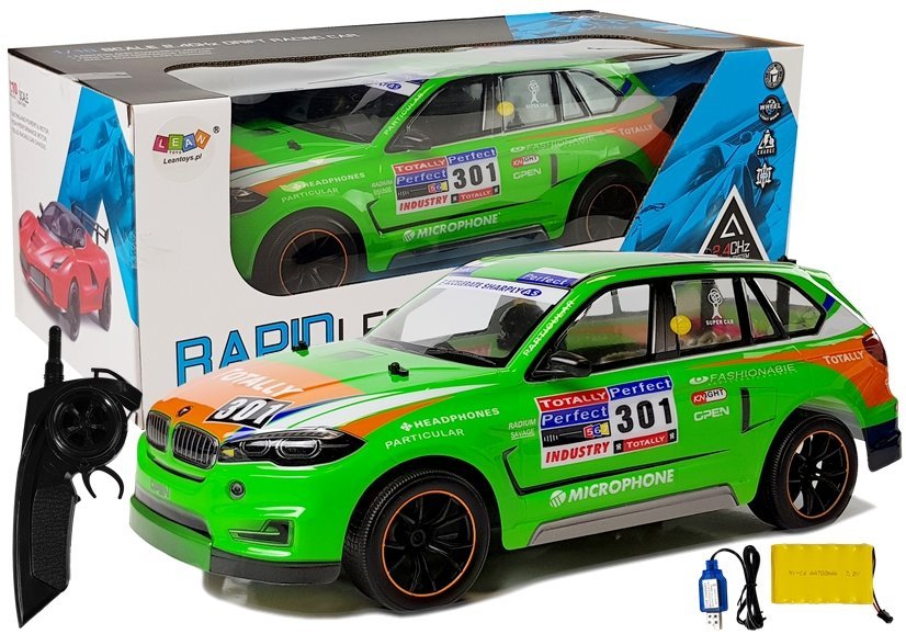 mamido Športové auto na diaľkové ovládanie R / C 1:10 zelené