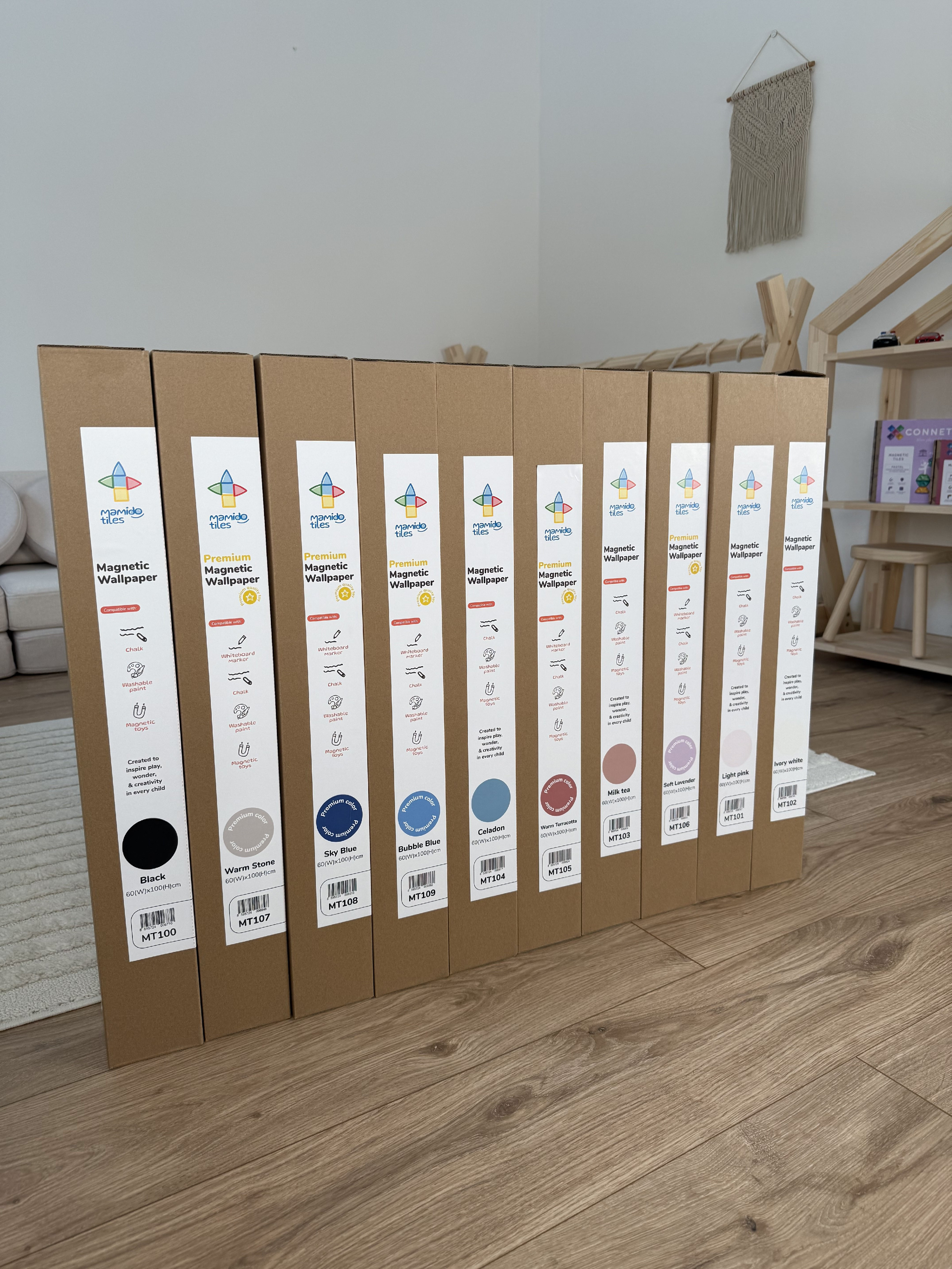 Mamido Mamido Dlaždice Magnetická tapeta na stenu Prémiová Teplá Terakotová MT105