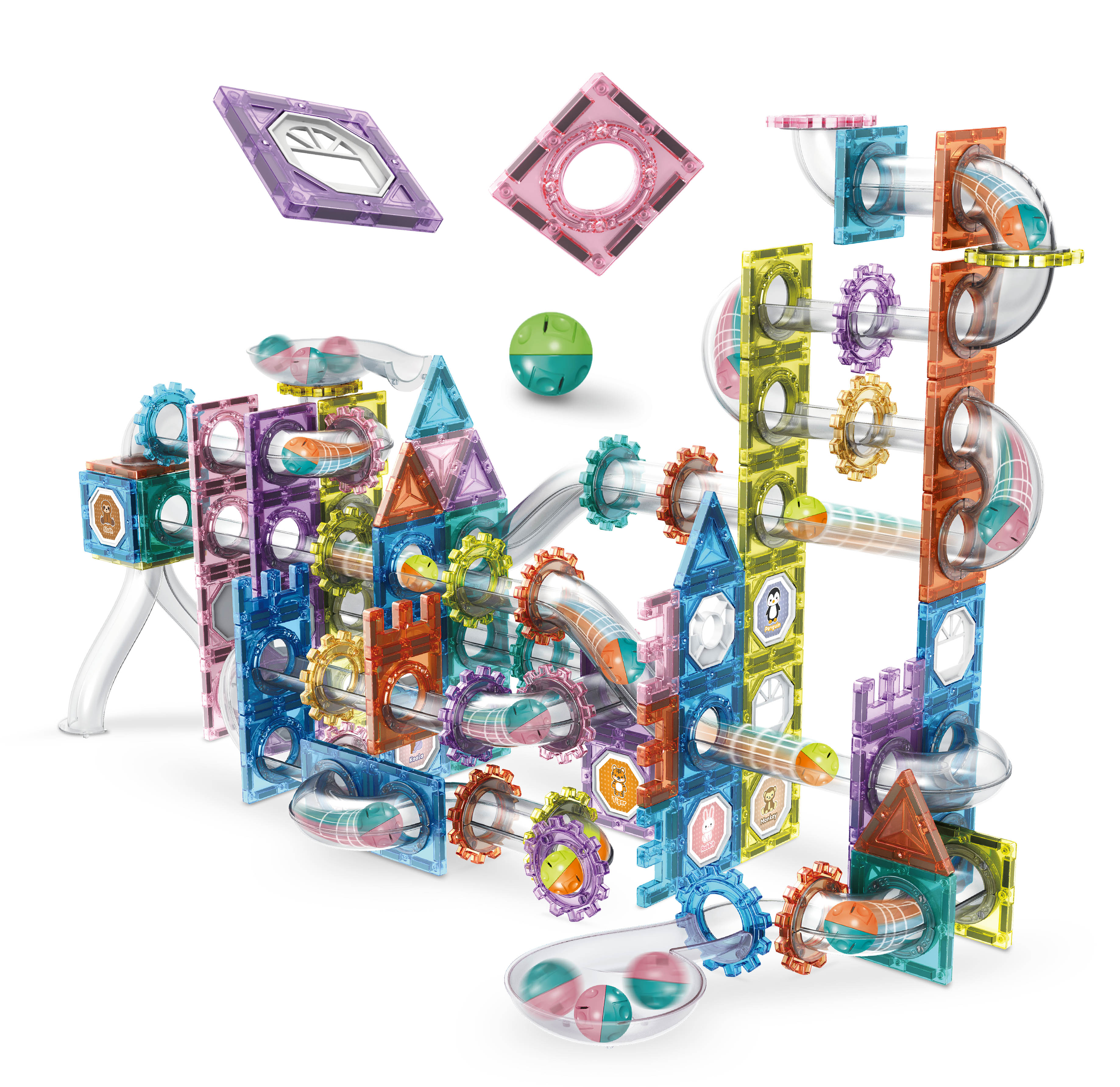 Magnetická stavebnica guľôčková dráha 226 dielov MT1586