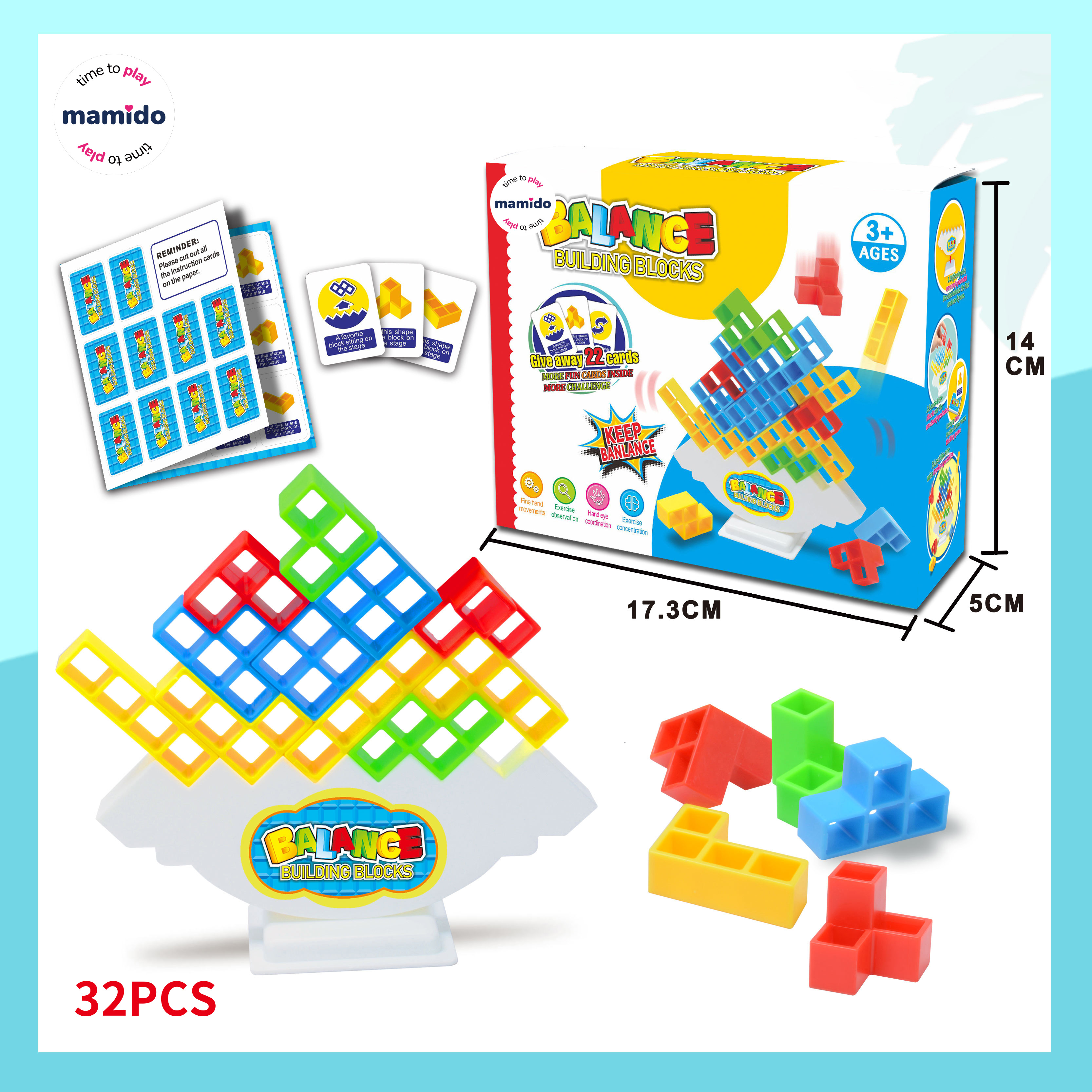 Mamido Mamido Balansujúca stavebnica Tetris 3D hra na zručnosť MT1576