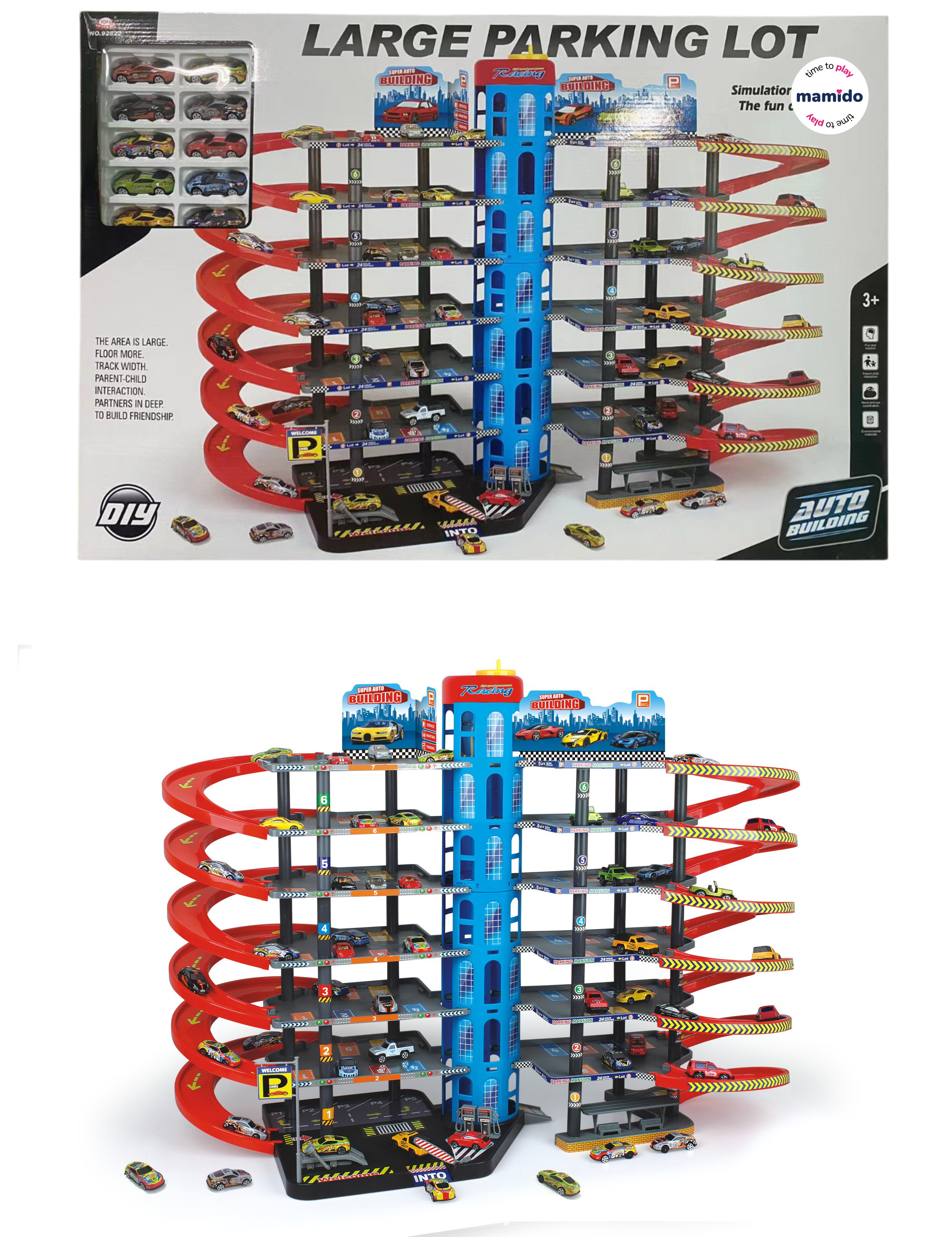 Mamido Mamido Veľká viacposchodová garáž pre autá s dráhou a autíčkami Mega XXL MT1170