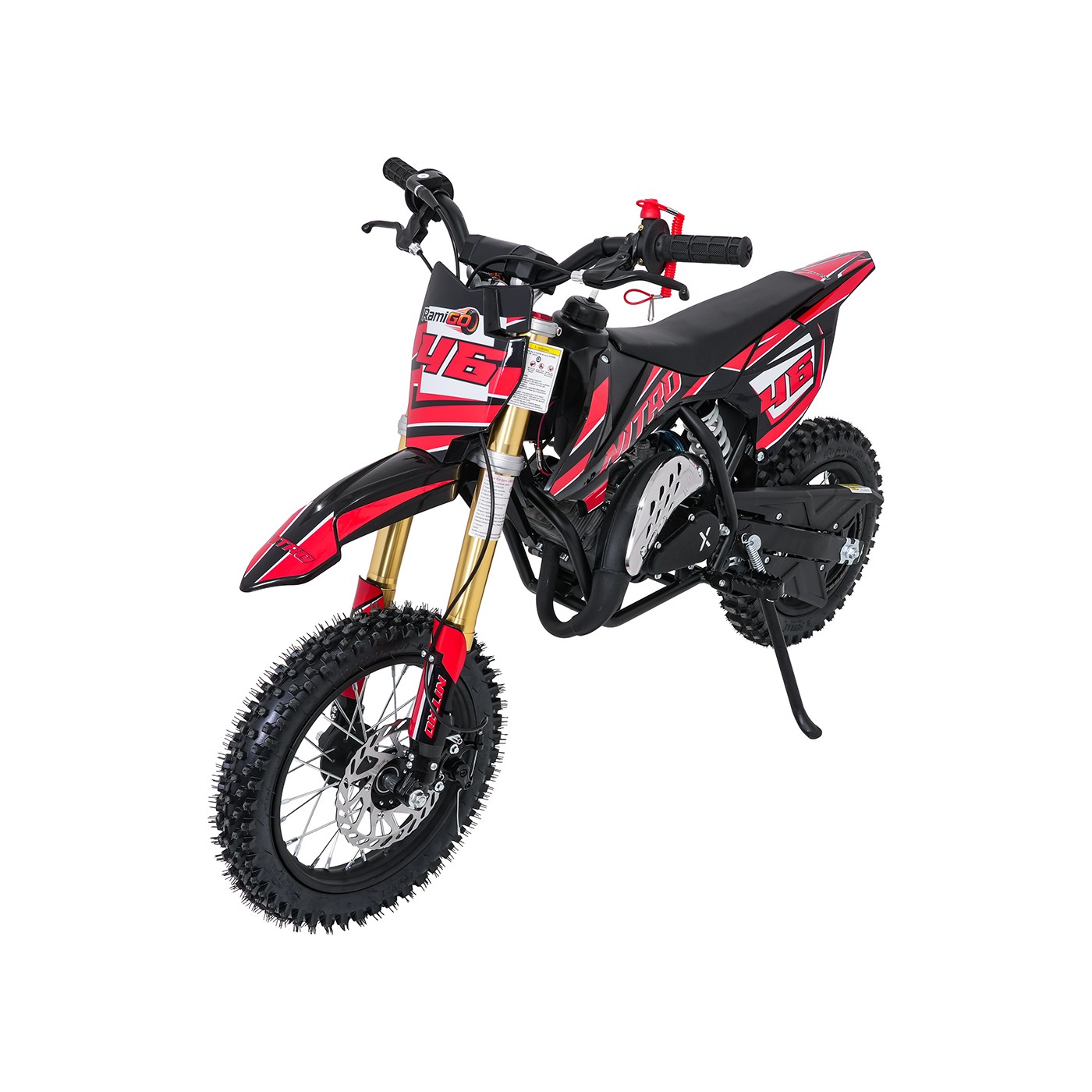 E-shop Detská benzínová motorka RamiGO NITRO 60CC červená