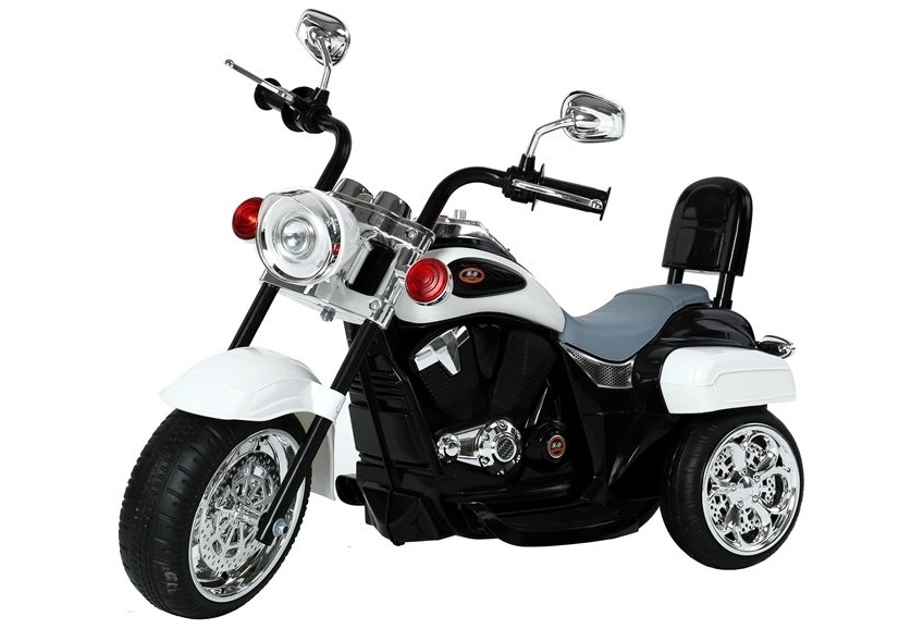 mamido Detská elektrická motorka Chopper biela