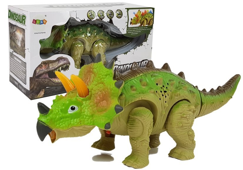 E-shop Dinosaurus Triceratops na batérie zelený