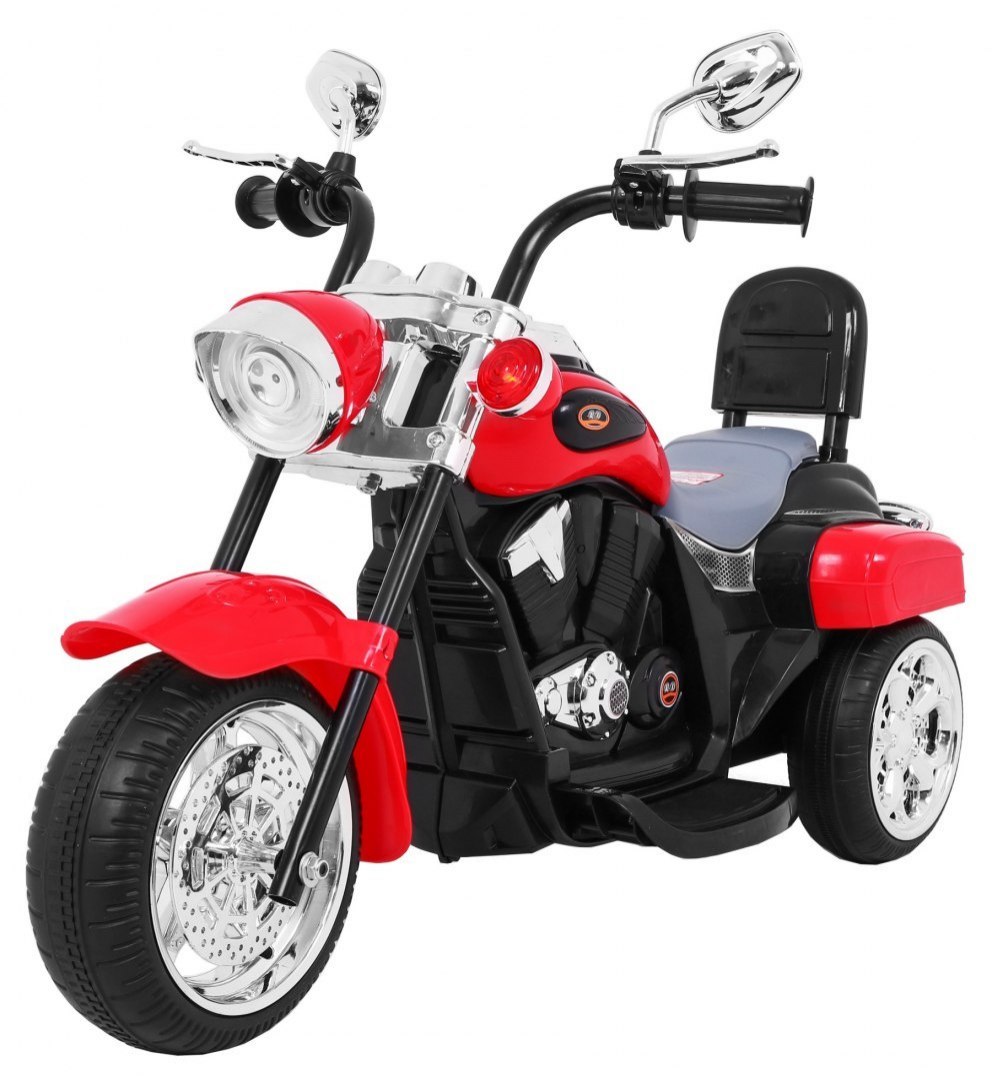 E-shop Detská elektrická motorka Chopper červená