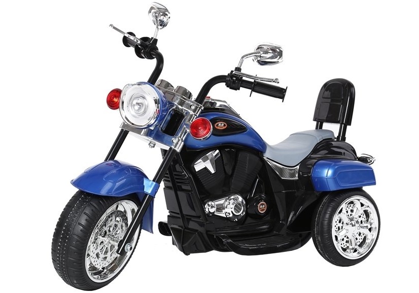 mamido Detská elektrická motorka Chopper modrá