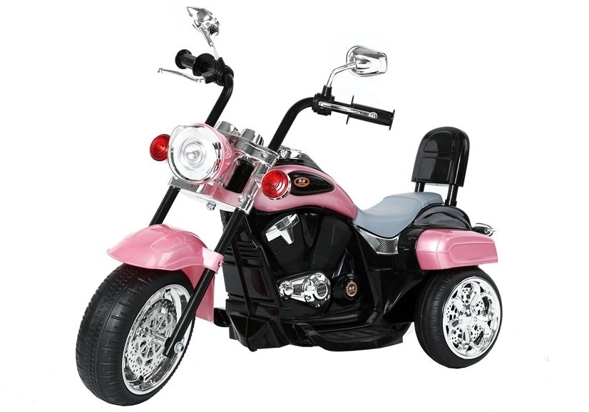 mamido Detská elektrická motorka Chopper ružová